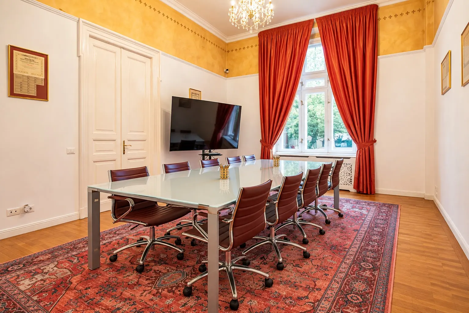 Elegant Persian Rug Conference Room (view 1)