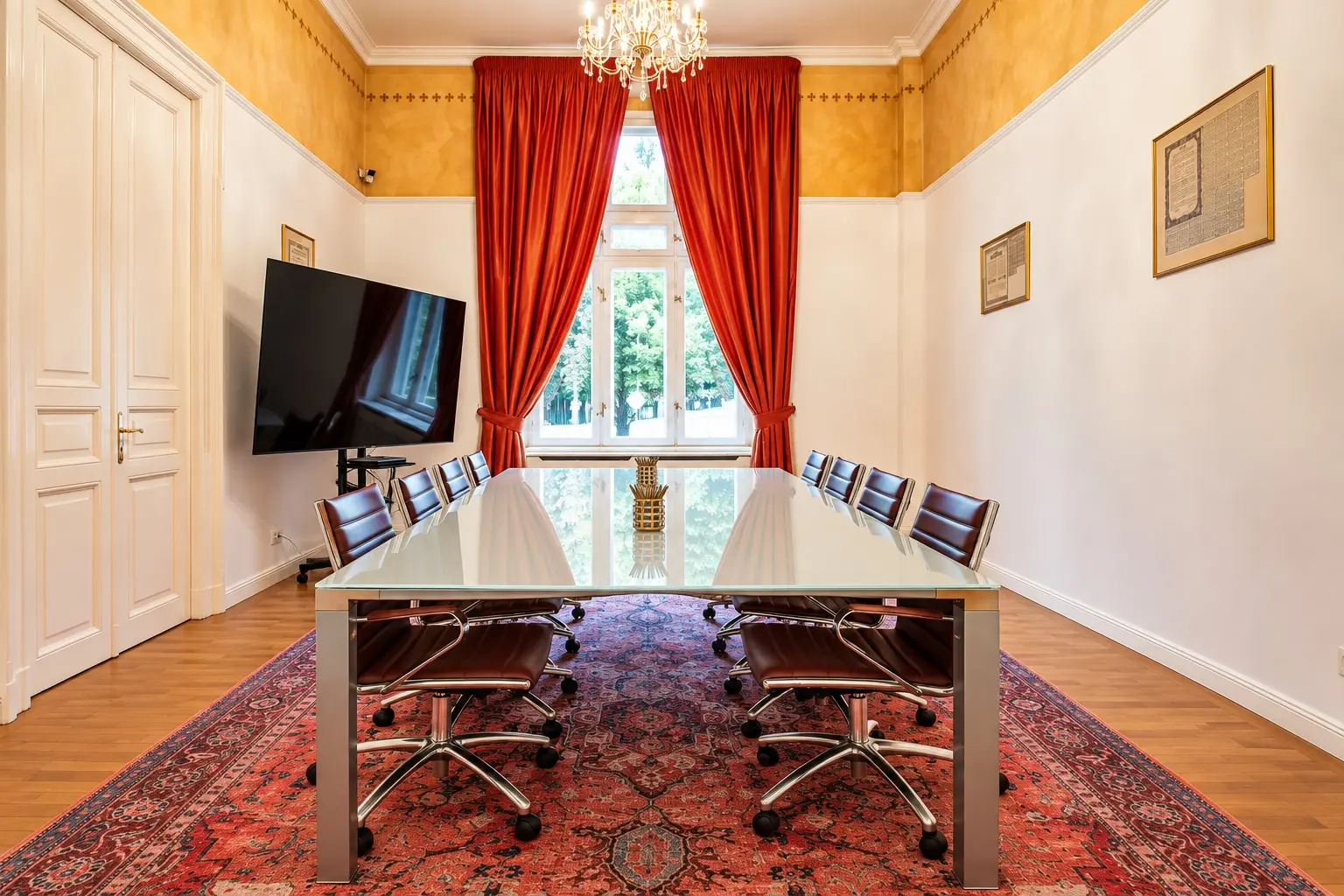 Elegant Symmetrical Conference Room
