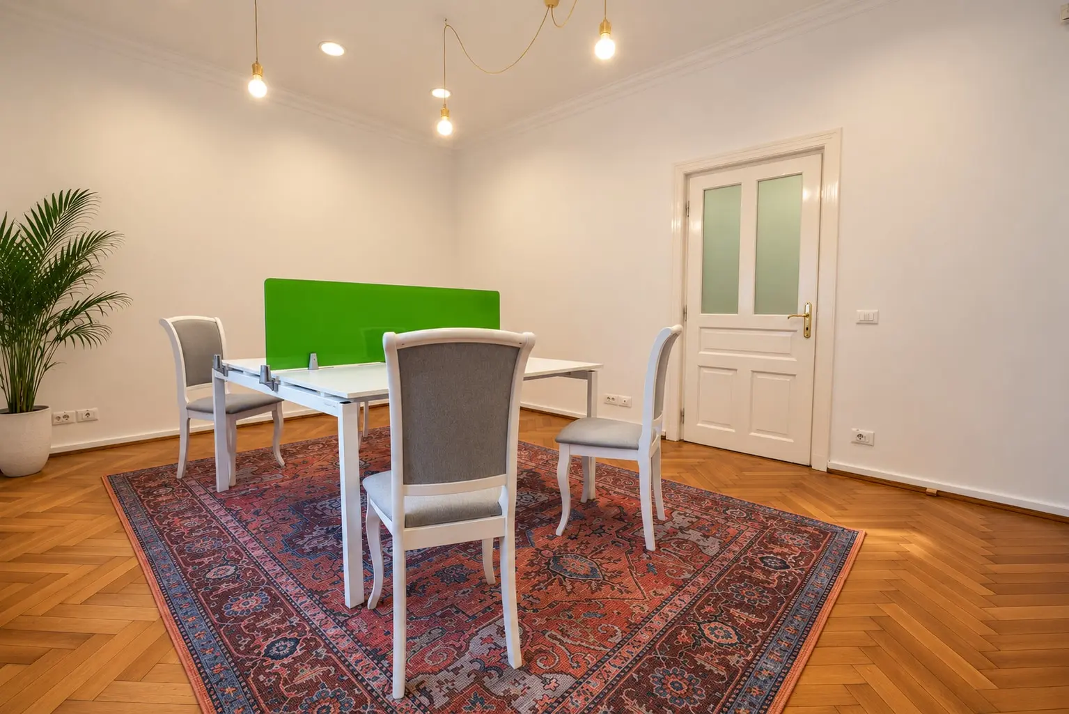 Warm Minimalist Office Meeting Room