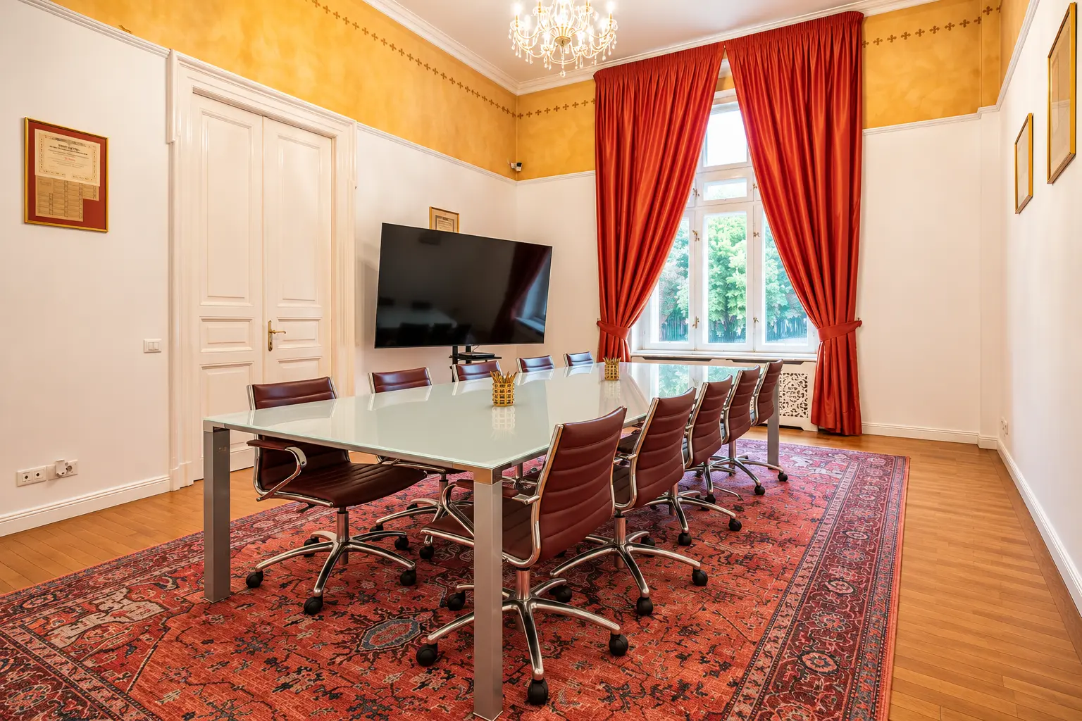 Elegant Symmetrical Conference Room and Meeting Room
